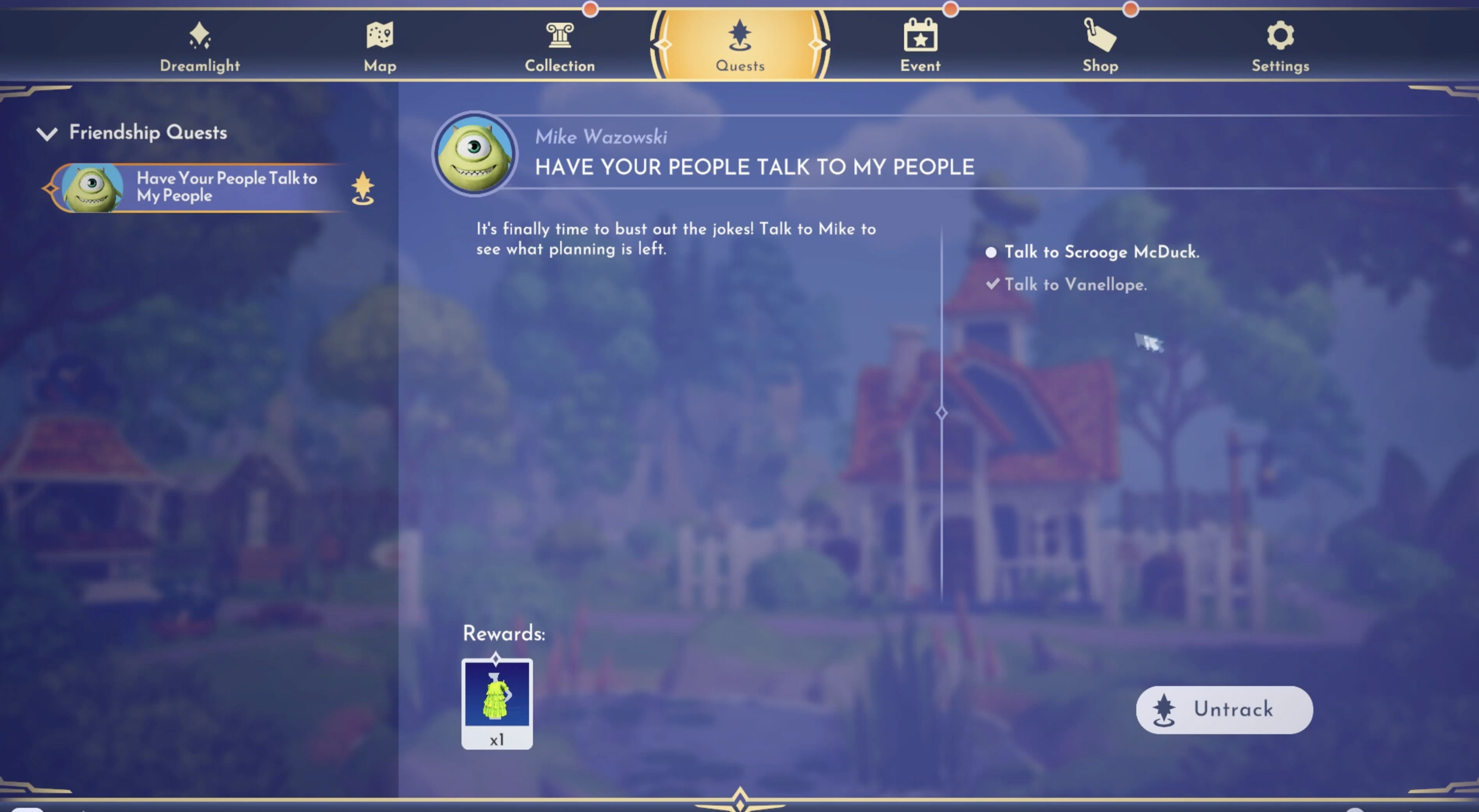 Have Your People Talk to My People Quest In Disney Dreamlight Valley